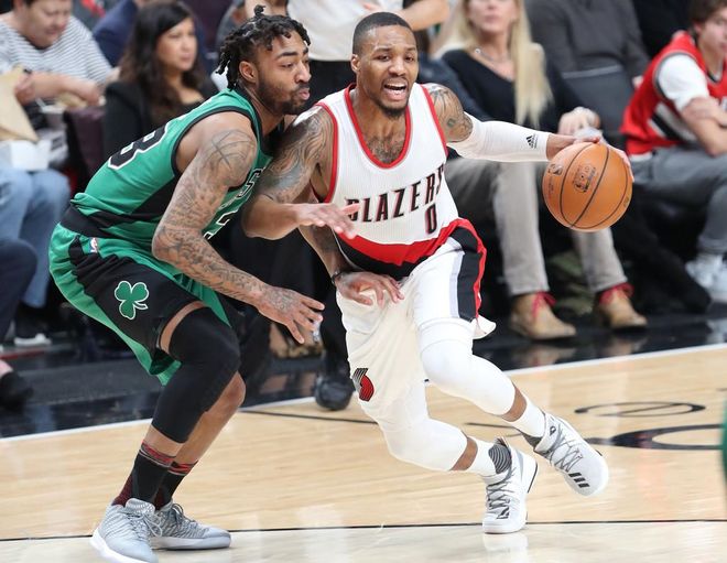 北京队鏖战凯尔特人，利拉德高光表现